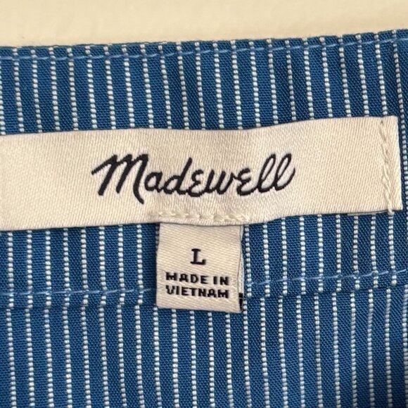 NWOT Square-Neck Top in Pinstripe (size L) - Picture 2 of 4